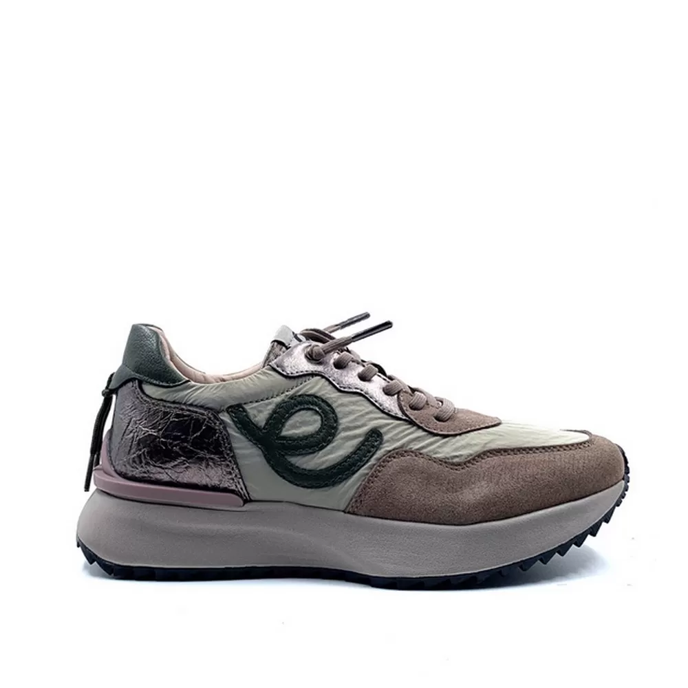 Γυναικεία Δερμάτινα Sneakers 25E820 σε Πούρο Χρωματισμό Taupe