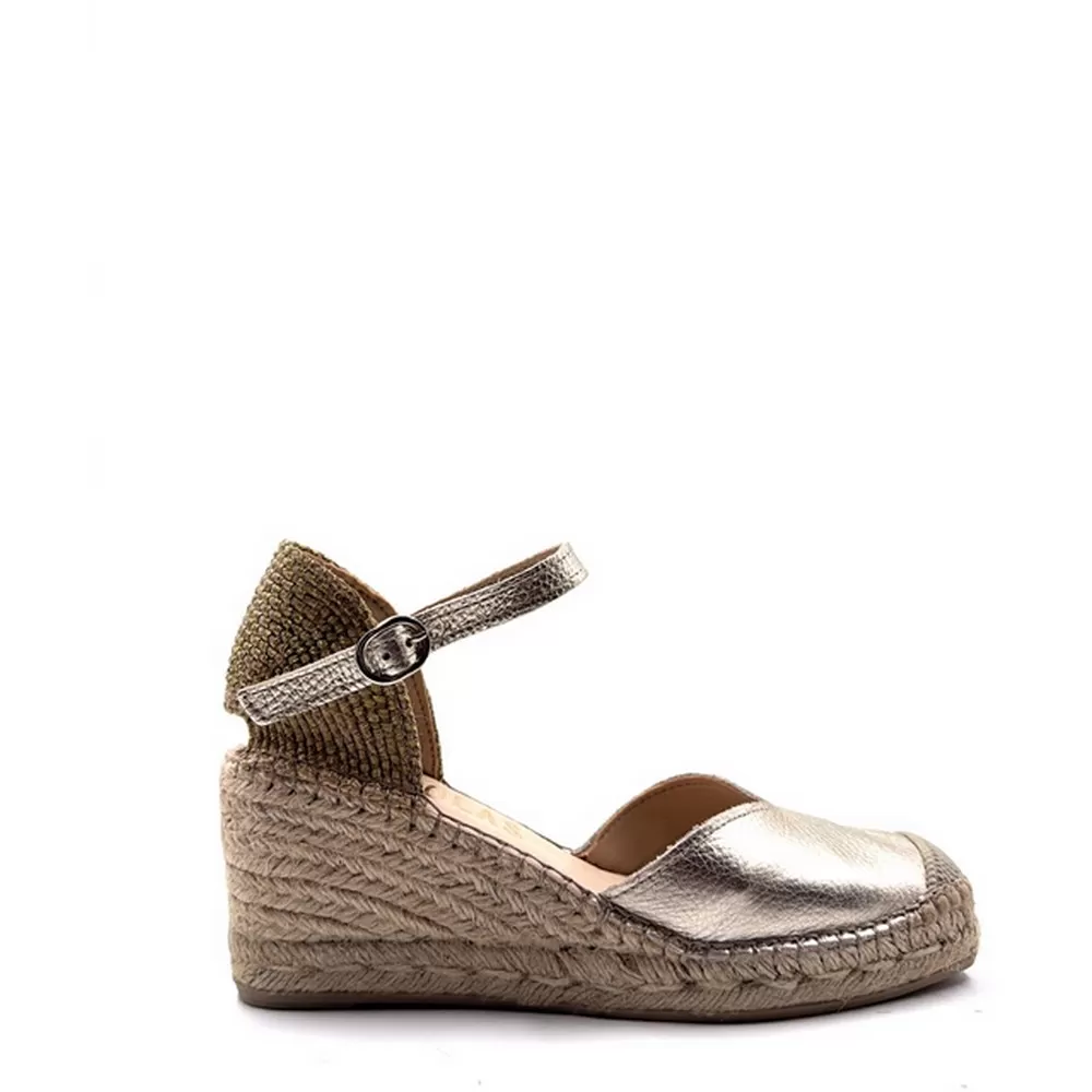 Γυναικείες Εσπαντρίγιες 216900 Δέρμα Χρυσό