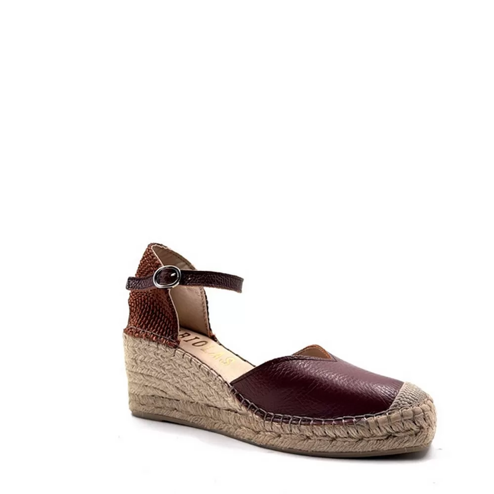 Γυναικείες Δερμάτινες Εσπαντριγιες 216300 Καφέ Χρωματος Grizzly