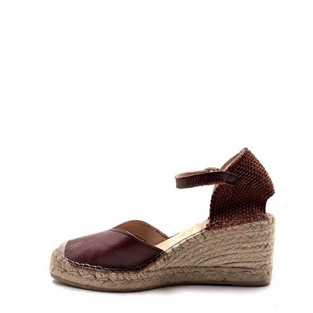 Γυναικείες Δερμάτινες Εσπαντριγιες 216300 Καφέ Χρωματος Grizzly