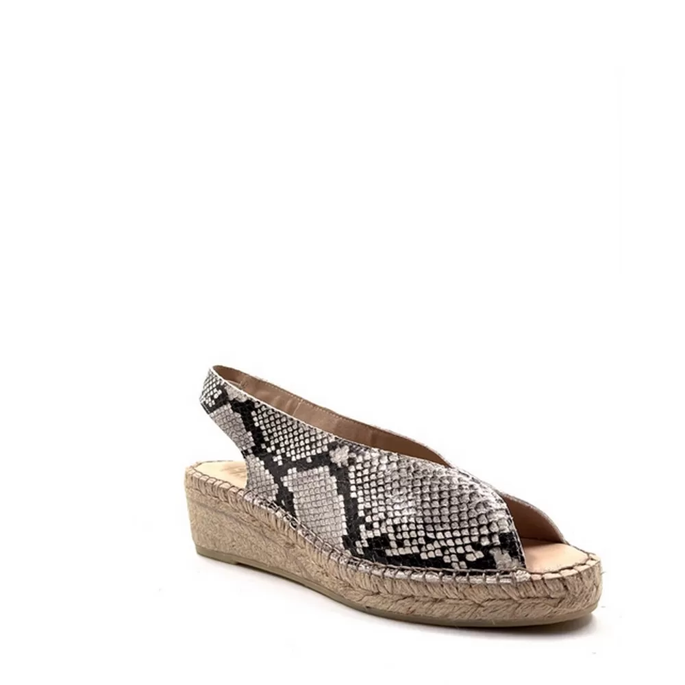 Γυναικείες Δερμάτινες Εσπαντρίγιες 603067 σε Δέρμα Φίδι Moreda