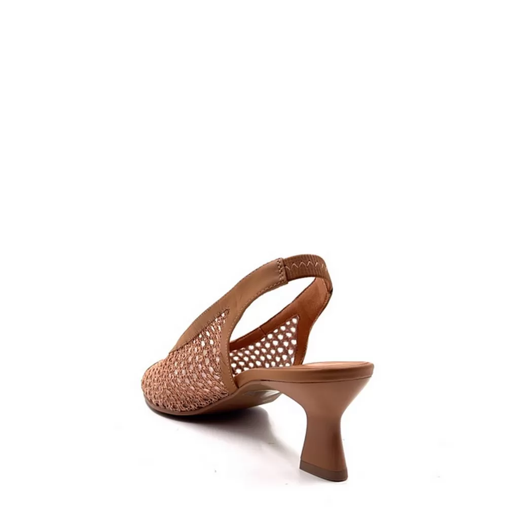 Γυναικείες Δερμάτινες Τρυπητές Γόβες Pepa2  σε Ταμπά Χρωματισμό