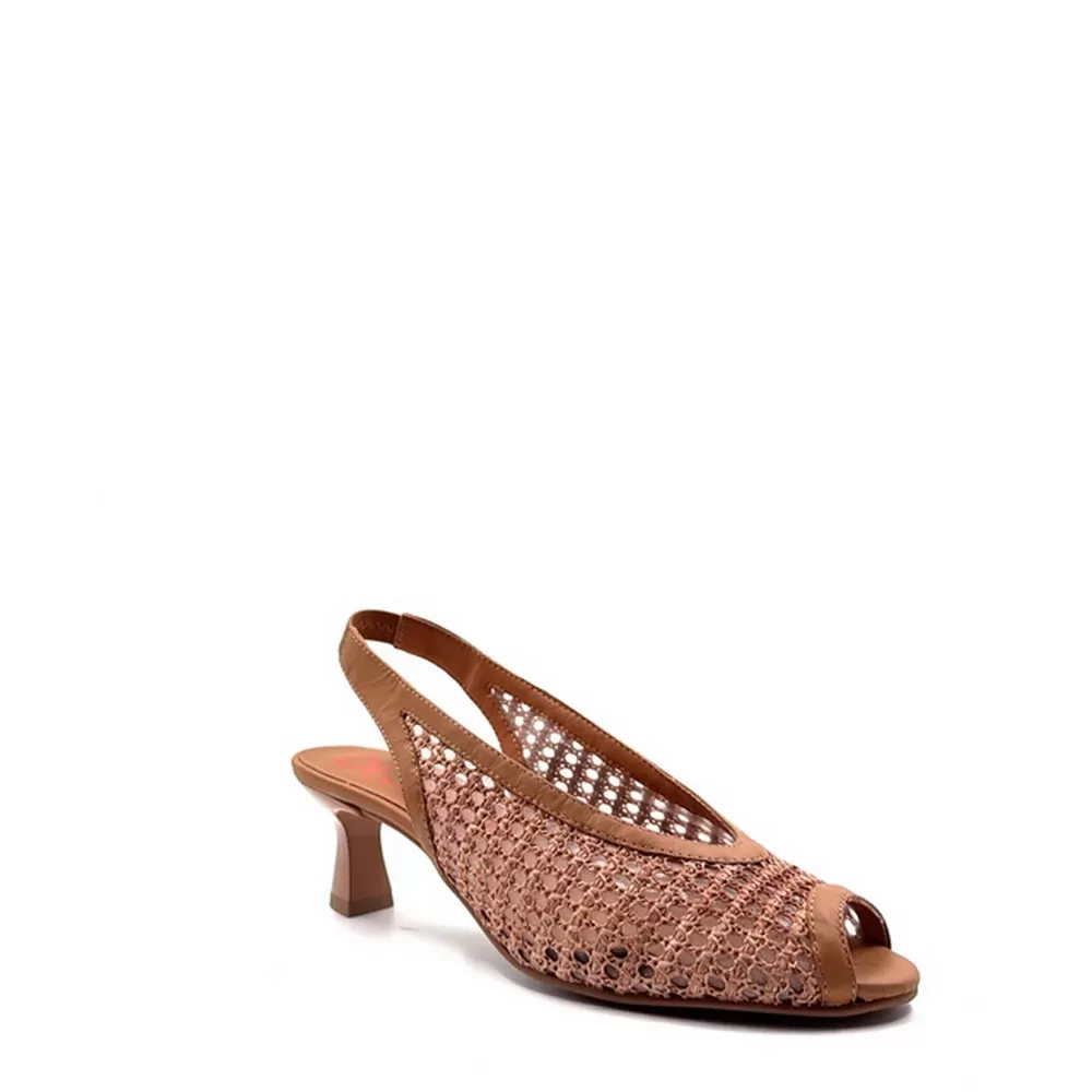 Γυναικείες Δερμάτινες Τρυπητές Γόβες Pepa2  σε Ταμπά Χρωματισμό