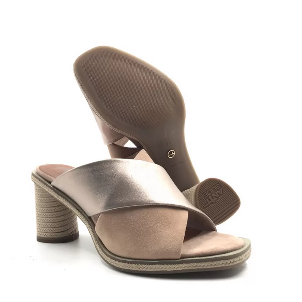 Γυναικεία Mules 1-27224-28-399 σε Χρυσό Μπεζ Χρωματισμό (SAND LT.GOLD)