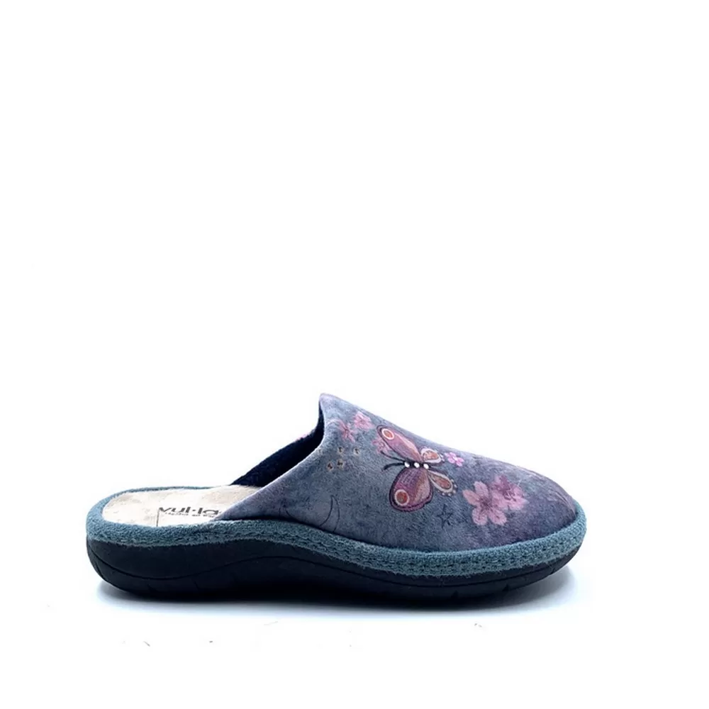 Γυναικείες Ανατομικές Παντόφλες 5892-140 σε Γκρι Σιελ Χρωματισμό (Azul)