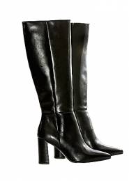 Γυναικείες Μπότες  4181 Δερμάτινες Μαύρου Χρώματος Paola Ferri
