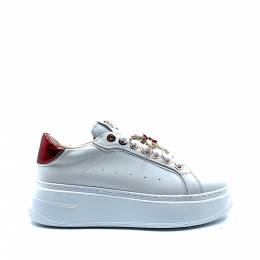 Γυναικεία Ανατομικά  Δερμάτινα Sneakers Κ10521 σε Λευκό Keys