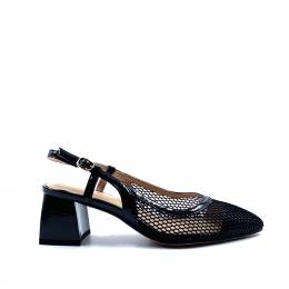 Γυναικείες Γόβες Δέρμα Τρυπητό  AmF125-3 Black Versace 19V69
