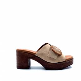 Γυναικεία Mules 5611 Serraje Beige Καστόρι Beige Eva Frutos