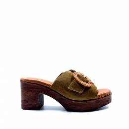 Γυναικεία Mules 5611 Serraje Militari Λαδί Καστόρι Eva Frutos